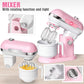 B Bascolor Pretend Play Kitchen Appliances Toy Set with Realistic Coffee Maker Machine, Toaster, Mixer and Blender, Kids Kitchen