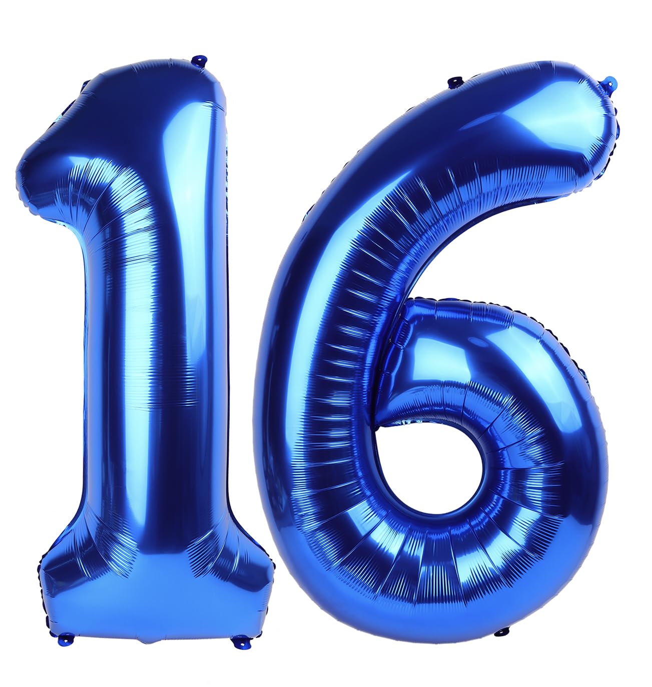 IWERP Navy Blue Number 16 Balloon, 40 Inch Foil Mylar, 16th Birthday Party Supplies for Girls and Boys