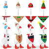 Sunnymove 4 Sets Christmas Mini Desk Goose Outfit 7 Inch Magnetic Silly Goose Statue Santa Elf Snowman Gingerbread Men Costume w