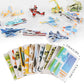Ccinee 25 Pcs Educational 3D Cartoon Puzzles For Kids,3D Aircraft Learning Educational Paper Puzzle Game For Diy Crafts Gifts