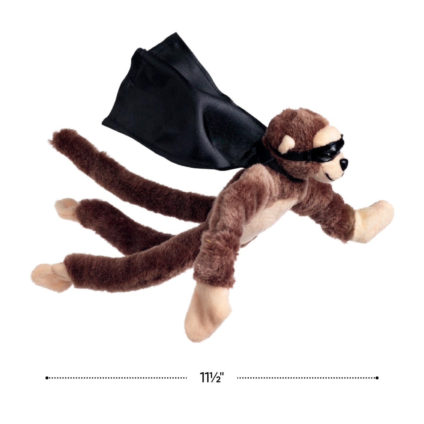Set Of 3 Flying Flingshot Howler Monkeys Plush Toys With Sound, 11.5''H