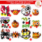 Pumpkin Decorating Kits for Kids Craft Foam Stickers for Party Favor Supplies 18 Pack