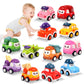 12 Pcs Pull Back Cars Set Toys For 1 2 3 Year Toddlers, Baby Car Toys For 6-12-18 Months, Construction Vehicle Racing Car Set, B