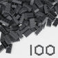 Classic Building Bricks 100 Pieces 2X4 Gray Deep, Classic Brick Block Parts And Pieces 3001, Compatible With Lego, Age 6+ Creati
