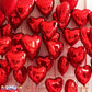 PMU Valentines Day Red Heart Shaped 18 Inches Mylar - Foil Balloons Pkg/25