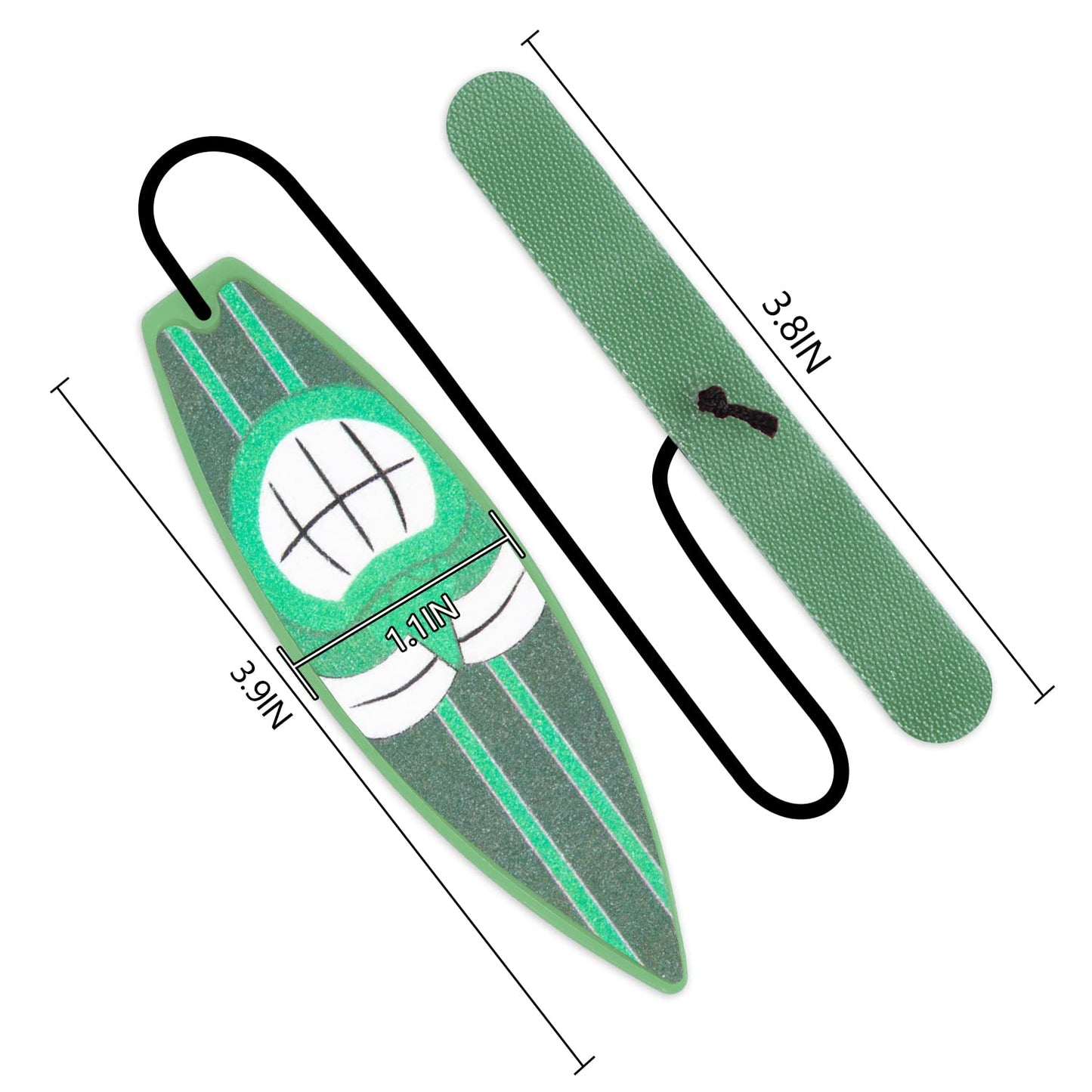 LA KEN DU Finger Surfboard for Car Ride, 2PCS Mini Surfboard for Kids-Wind Surfboard Fingerboard for Car Window (Red & Green wit