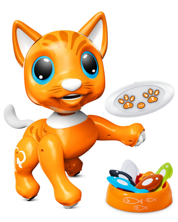 Power Your Fun Robo Pets Cat For Girls And Boys - Remote Control Robot Toy Interactive Hand Motion Gestures, Robot Toys Smart St