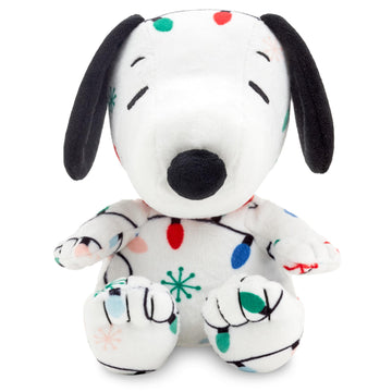 Hallmark Peanuts Holiday Plush Toy, 6'' (Christmas Lights Snoopy) Gift For Kids, Fans, Collectors