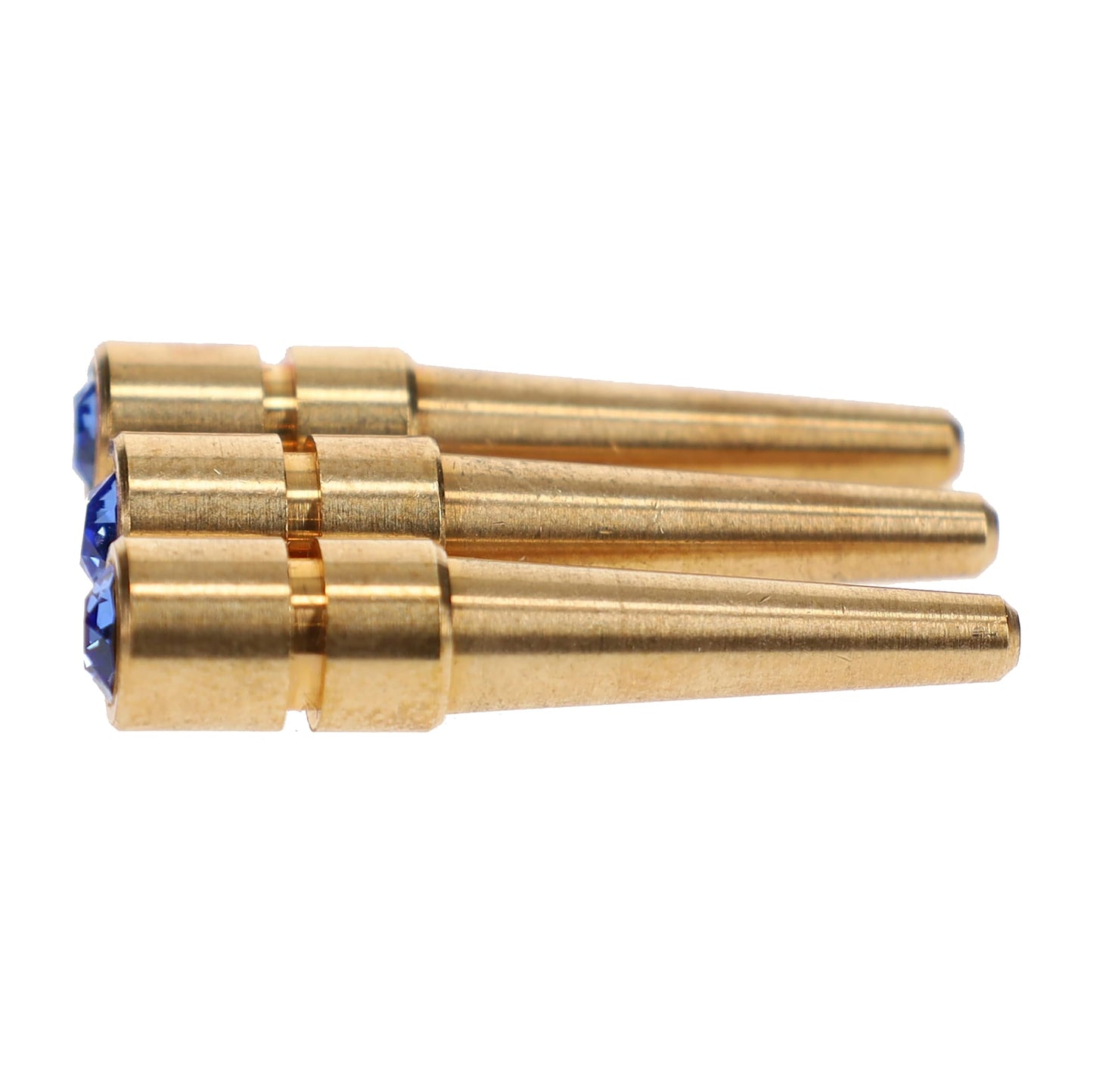WE Games Brass Cribbage Pegs Set of 3 with Austrian Crystals, 1" x 0.125", Cobalt Blue Metal
