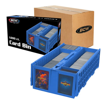 Bcw Collectible Card Bin - Holds Up To 1600 Cards - 6 Pack Blue | Large Card Storage Box For Loose Trading Cards | Pokemon, Mtg,