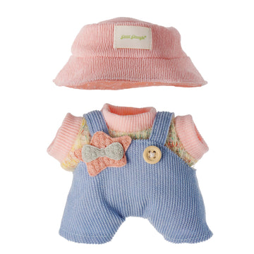 Clothes for Labubu, Overalls Clothes Set for Labubu Doll, 2 Piece Set Hat Overalls Outfit Premium Fashion Cute for Labubu Dolls
