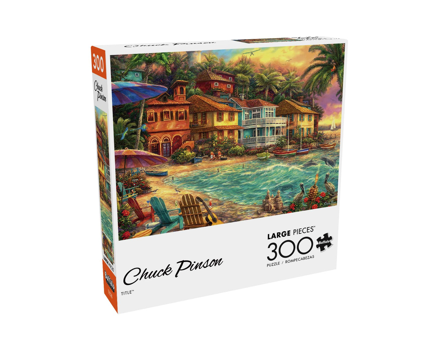 Buffalo Games Large Island Time Jigsaw Puzzle - 21.25"x15", Multicolor Cardboard, Model 22516 - Perfect for Game Nights