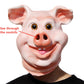 PartyHop Happy Pig Mask - Pink Rubber Costume Accessory, Free Size, Model ABMJ_KTZ2