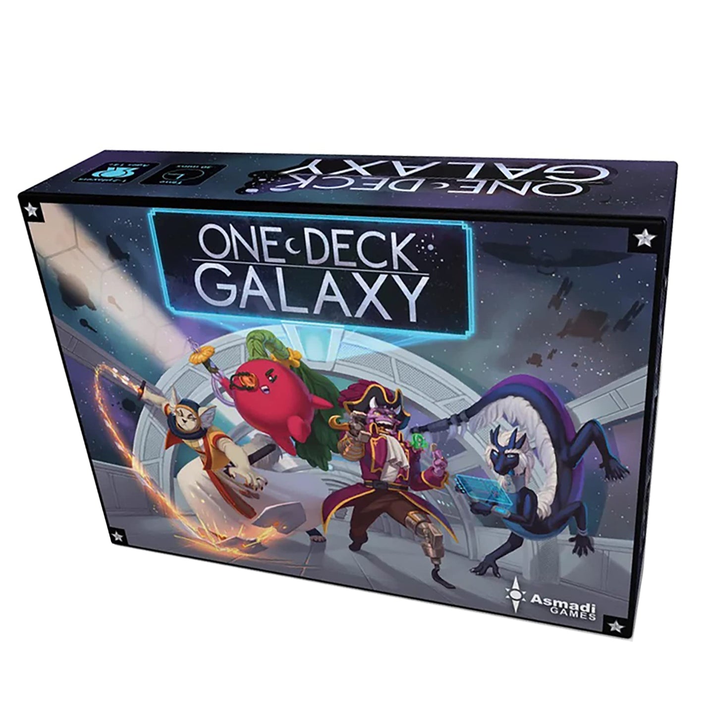 Asmadi Games One Deck Galaxy - Asmadi Games, Cooperative Card Game, A Whole Galaxy In One Deck, 1-2 Players, 30-60 Min, Ages 14+ Blue