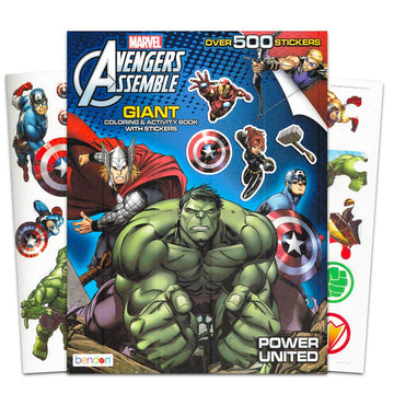 Marvel Avengers Coloring & Activity Book With Stickers ~ Over 500 Stickers ~ Captain America, Iron Man, Hulk, Thor, And More!