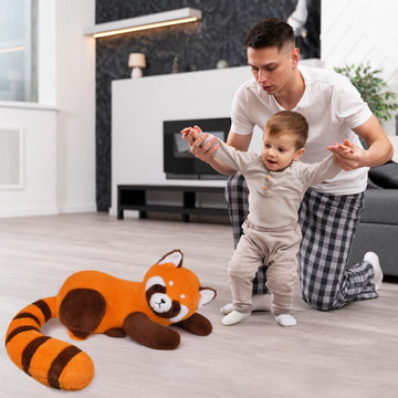 Kophinye Red Panda Weighted Stuffed Animal, 17'' 2.4Lbs Red Panda Plush Weighted Plush For Kids, Weighted Red Panda Huggable Pil