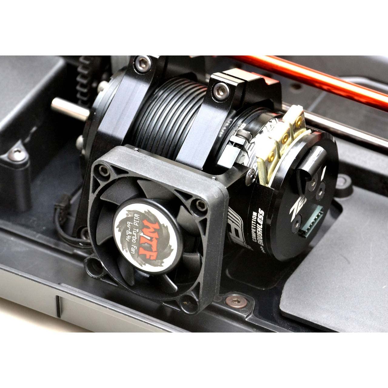 EXOTEK RACING LLC 1/8 Exo Fan Mount V2- Clamp On Set Black ETK1914BLK Electric Car/Truck Option Parts