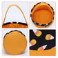 Xinblueco Halloween Trick Or Treat Bags Halloween Candy Buckets Fabric Orange Black Purple Basket Candy Corn White Polka Dot Stripe Halloween Party Favor Bags