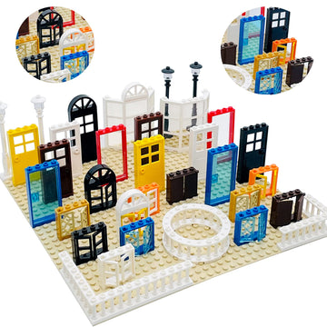 Saiburaz 90 Piece Windows,Doors, Fences Building Block Parts Toy Gift For Kids Boys Girls Age 6+ Kit Fit With Major Brands Children Gifts