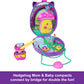 Polly Pocket 2-In-1 Travel Toy With 2 Micro Dolls And 16 Accessories, Hedgehog Purse Playset With Pet Theme