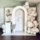 Jobkoo Sand White Balloons 12 Inch, 50Pcs Beige Balloon Boho White Latex Cream Balloons Matte Retro Off White Sand Neutral Heliu