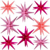 TONIFUL 8 Pcs Light Pink Hot Pink Foil Balloons Large Star Balloons Explosion Star Mylar Balloons for Party Backdrop Christmas N
