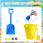 Didaey 24 Pcs Beach Sand Buckets and Shovels Set Includes 12 Pcs 9 Inch Large Sand Bucket and 12 Pcs Shovels Beach Pails Toys fo