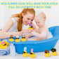 Rubber Ducks Bath Toys with Wig and Black Sunglasses, 12 PCS Cute and Funny Mini Rubber Ducks Bathtub Toys Shower Toys for Birth