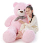 Poutmac Big Teddy Bear 4Ft Giant Pink Soft Stuffed Animals Cute Plush Toy For Girlfriend Women Kids For Valentine'S Christmas Bi