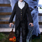 Besserbay Halloween Kids Medieval Plague Doctor Renaissance Steampunk Outfit Pirate Vintage Frock Coat Black 14 Years