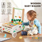 Wooden Baby Walker, Baby Push Walker, Adjustable Speed Baby Walker With Wheel, Toddler Activity Center Toys, Montessori Farm Wal