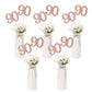 Gexolenu No 90, 10 Pack Double-Sided Rose Gold Glitter 90Th Birthday Centerpieces For Tables, Number 90 Birthday Table Toppers P