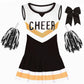 Cifitery Cheerleader Costume For Girls Black White Cheerleading Outfit For Kids Cheer Up Halloween Dress Up Cheerleader Gifts
