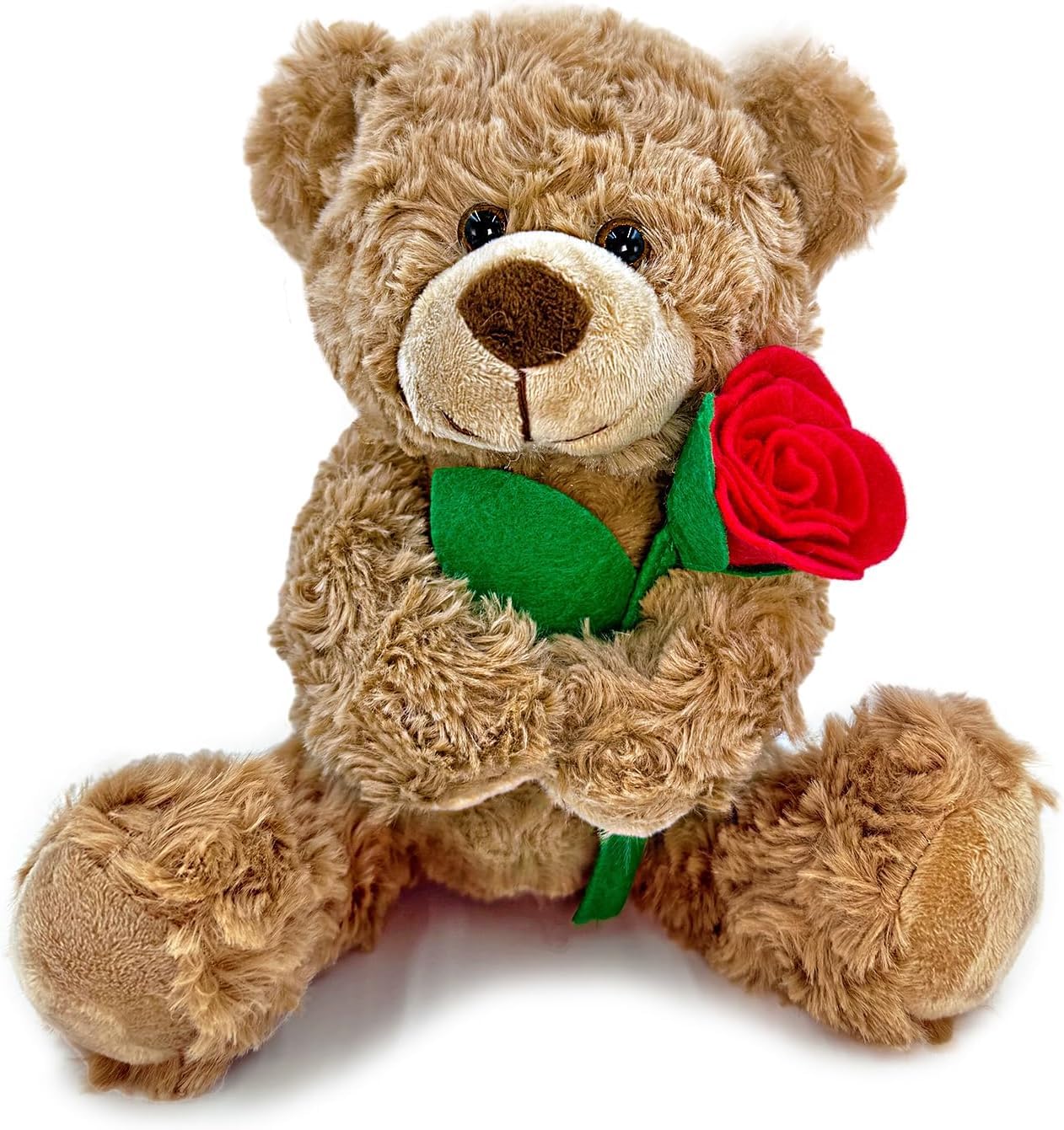 Yolinyoish Brown Teddy Bear Plush Toy With Rose Cute Stuffed Animal For Girlfriend Mom Anniversary Valentines Birthdays Gifts 12