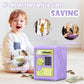 Summidate Piggy Bank for Kids Girls, ATM Piggy Bank with Password Access and Customizable Code, Electronic Saving Box with Autom