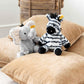 Steiff Zora Zebra White/Black 30 Cm, Soft Cuddly Friends, Cuddly Toy Zebra, Branded Plush Toy With Button In Ear, Cuddly Friend For Babies From Birth