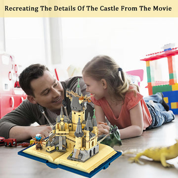 Magic Castle Book Toy Compatible With Lego, Magic Book Castle Building Blocks Toys For Boys 6-12 Years Old, Creative Stem Building Toys For Kids Birthday Christmas