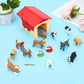 ONEST 18 Pieces Mini Dog Figurines Playset Hand Painted Tiny Dogs Realistic Detailed Plastic Puppy Figures Toys Small Dog Figuri