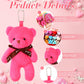 Blueweenly 40 Pack Valentine'S Day Mini Plush Bears With Heart Cards And Organza Bags 4.7 Inch Small Stuffed Bear For Valentine'