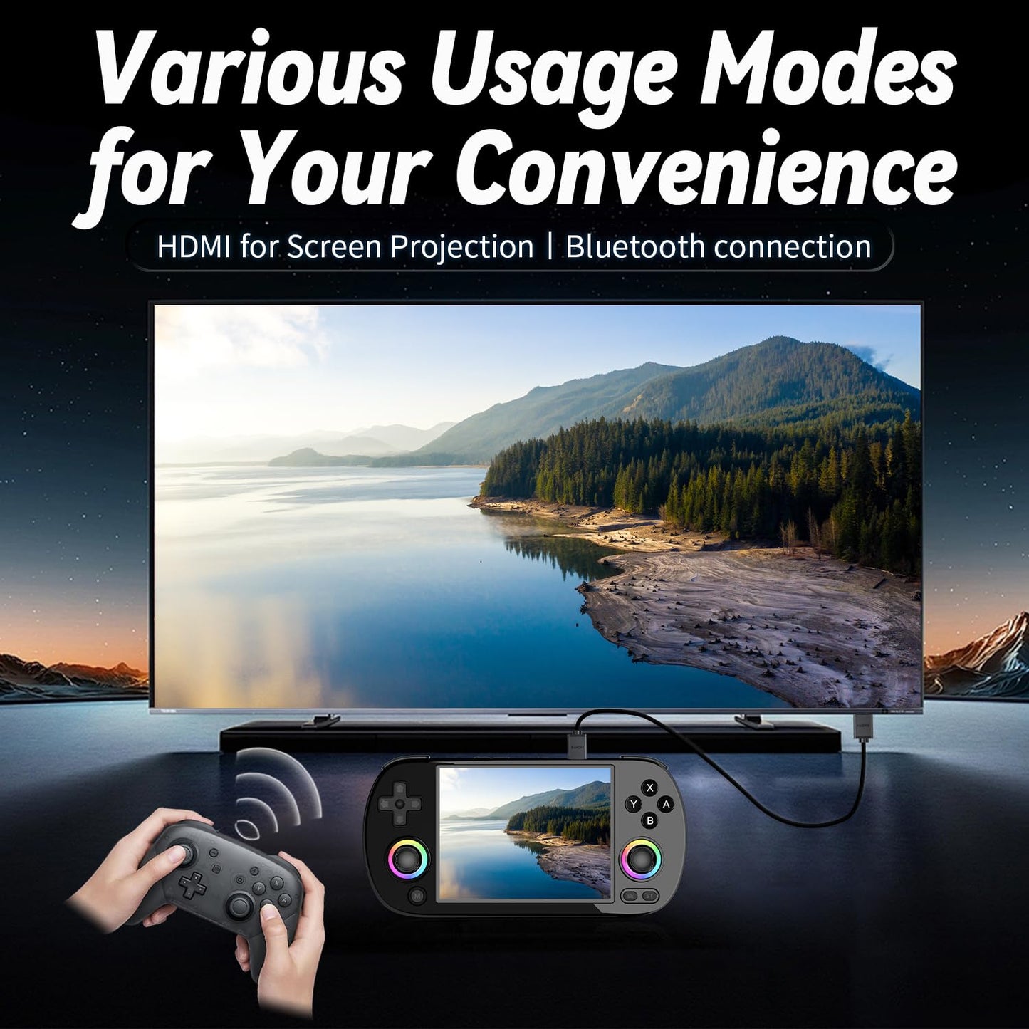 RG40XX H Handheld Game Console 35 Emulators 18K Preloaded Games WiFi & Bluetooth Retro Gaming Console Kids Video Game Console Pl