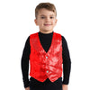 Red Sequined Vest - Size L (12-14)