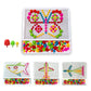 Inotron Peg Board Mosaic Puzzle for Kids 3+ Years, Color Matching Pegboard with Pattern Cards, STEM Educational Fine Motor Skill