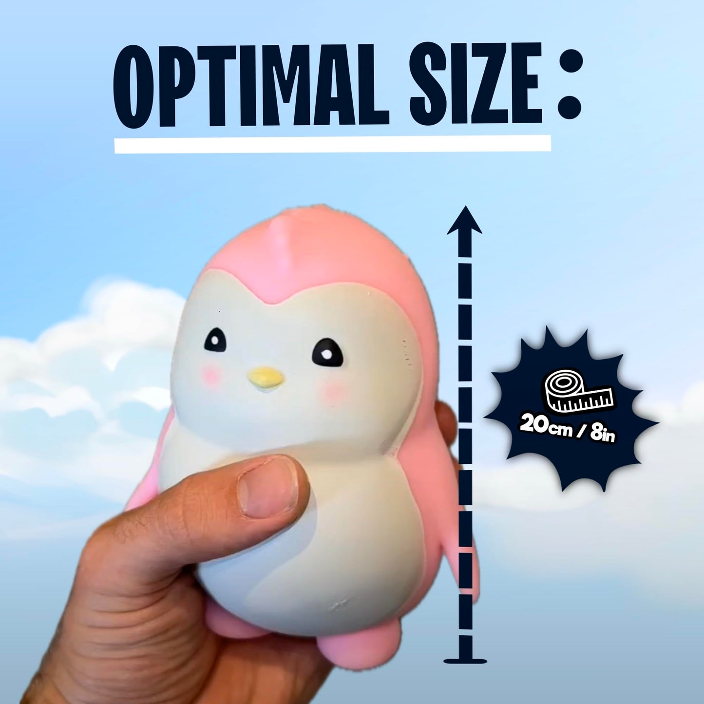 Monkeworld Pudgy Penguin Peaches In Pink Squishies Fidget Toy Penguin Plush Squishy Toys For Kids