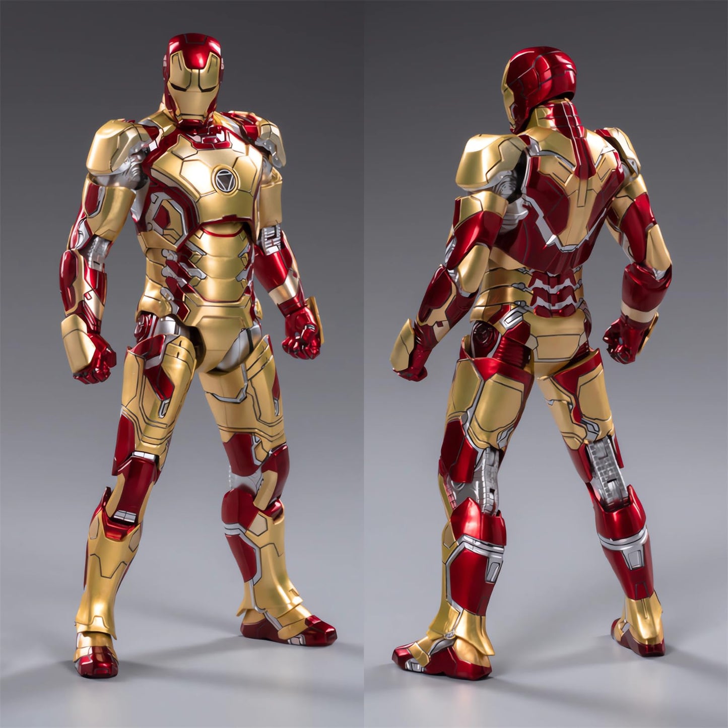 OVONNI 7 Inch Ironman MK42 Action Figure - Collectible, Exquisite Painting, ABS Material, with Accessories (1/10 Scale)