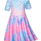 Doll And Girl Matching Nightdress Mermaid Dress Nightgowns Costume For Girl And 18'' American Girl Doll Clothes(3-140)