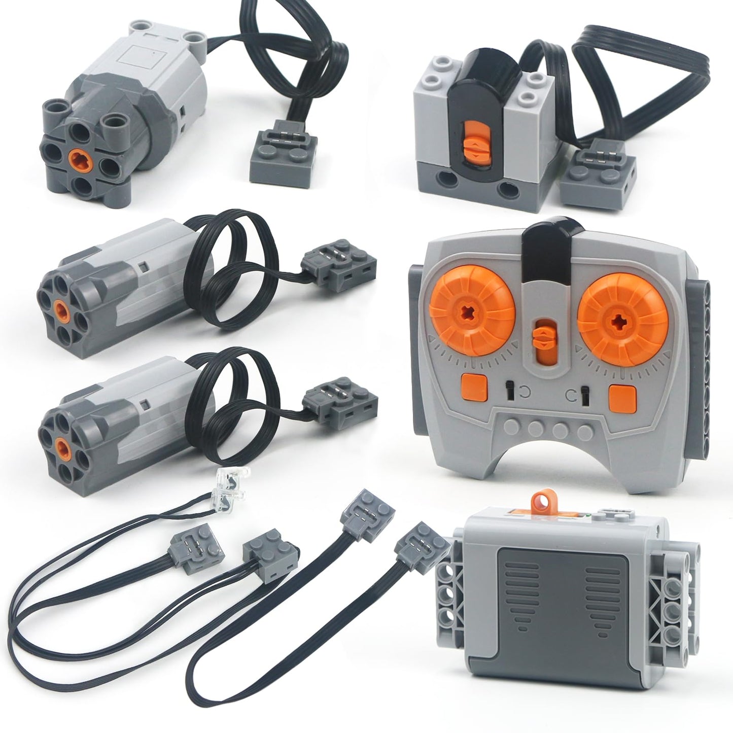 Motors Kit Set, Compatible With Technical Parts, Power Function Electronic Engine Remote Control, Power Up Robotic Bricks Educational Toys