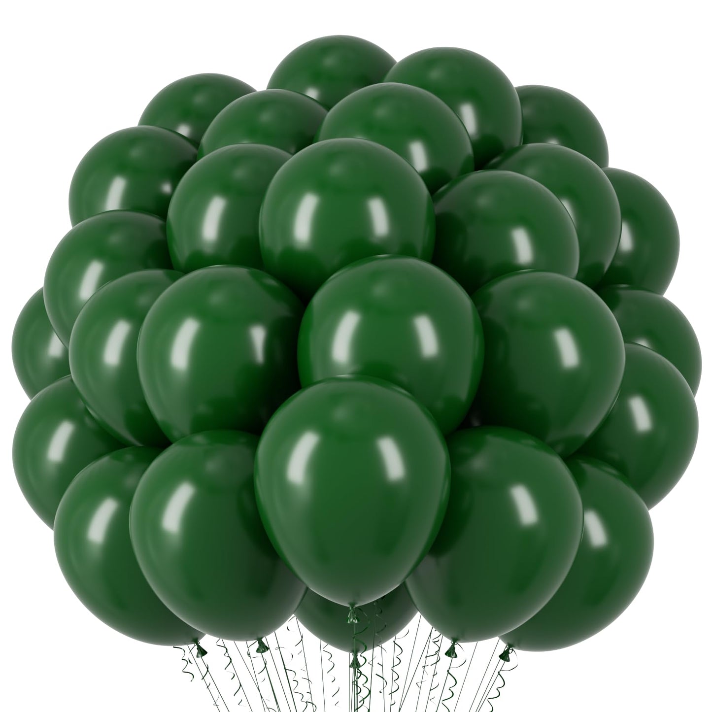 Voircoloria Dark Green Balloons, 66Pack 12Inch Green Latex Party Balloons For Birthday, Graduation, St. Patrick'S Day, Christmas