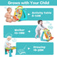 iPlay, iLearn 3-in-1 Baby Walker & Activity Center, Musical Table, Green, XX-Large, ABS, Model Y5-I4KX-M0BL, Gift for