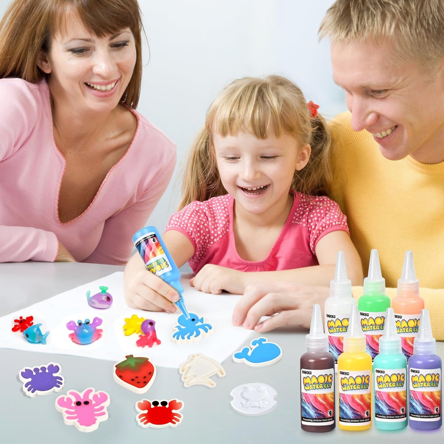 PIXATA Magic Water Toy Elf Kit,Aqua Animal Fairy Water Gel Creative Magic Pet Water Creation kit, 12 Color Gels, Arts & Crafts D