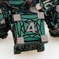 ORIFANTOU 7PCS Metal DND Dice Set Green D&D Dice with Box, Debris RPG D and D Dice Dungeons and Dragons Role Playing Game Polyhe